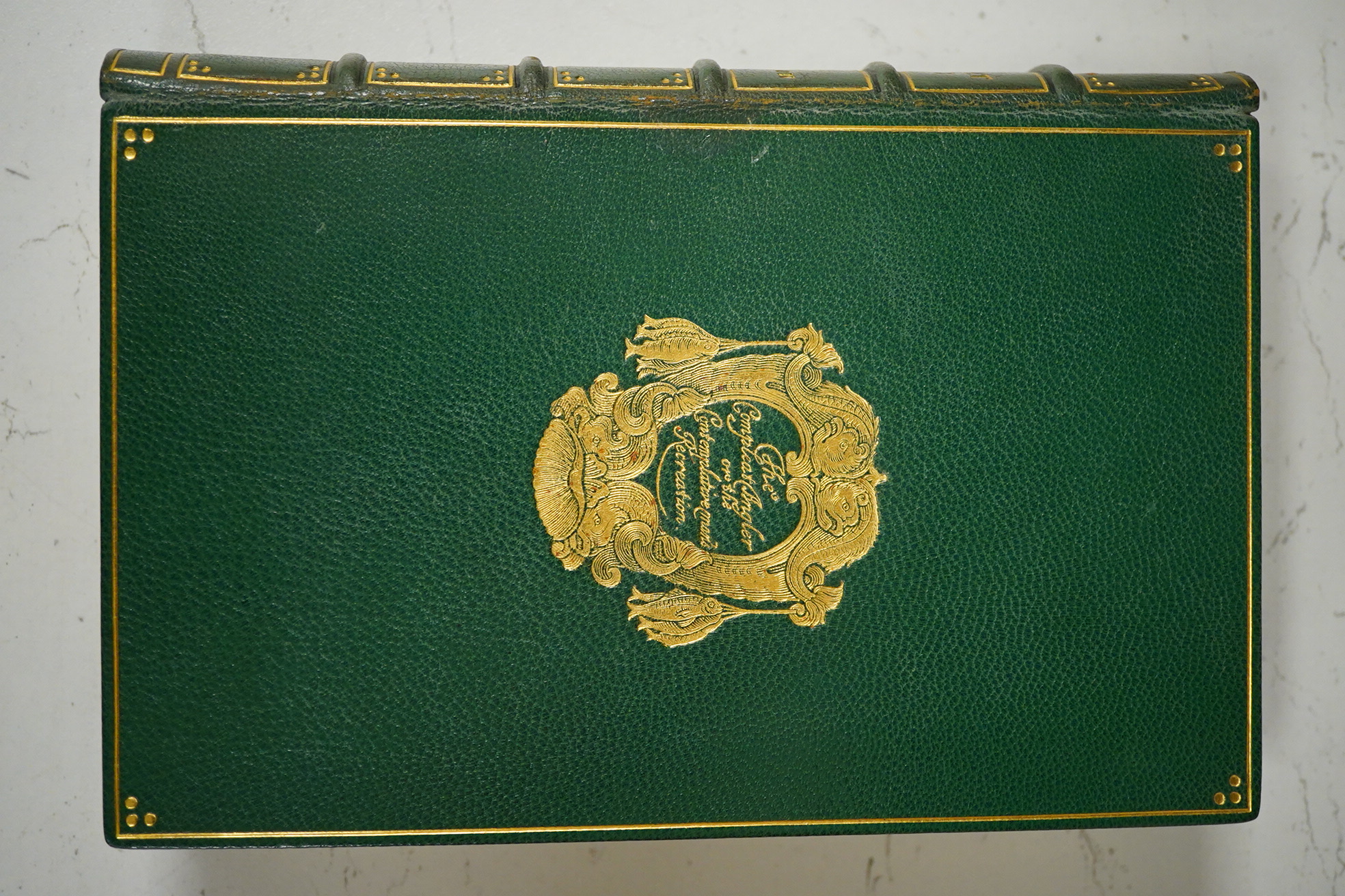 Walton, Izaak & Cotton, Charles - The Compleat Angler. Edited by Richard Le Galliene ... title vignette, portraits frontis. and many full-page and other illus. (incl. maps), by Edmund New; contemp. green gilt ruled moroc